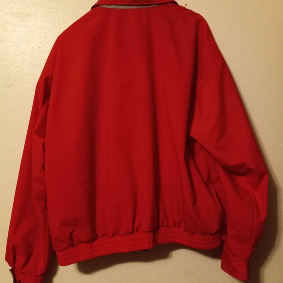 Vintage America West Airlines Full Zip Windbreaker Bold Red & Gray EUC Men's XL - Picture 4 of 13